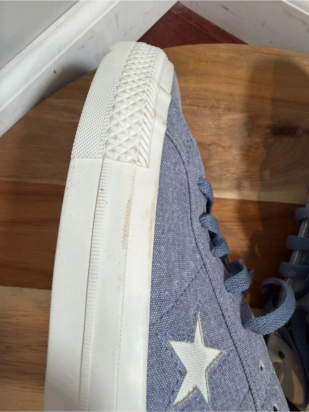 Converse One Star Pro Blue Chambray Sneakers Men Sz 11.5 / Womens Sz 13 Low Top - Picture 10 of 14